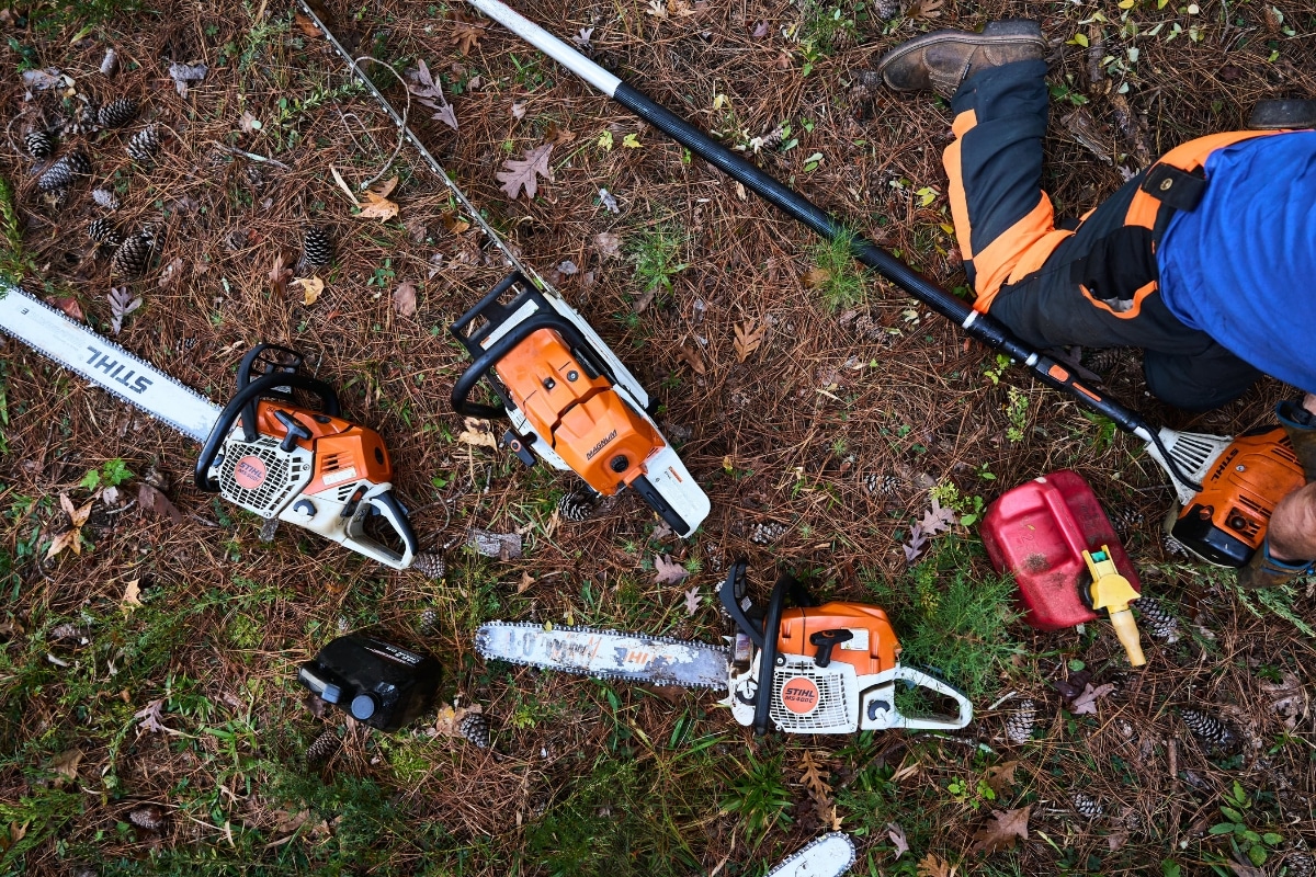 Professional Equipment and Chainsaw Prep Lubbers and Sons Tree Care